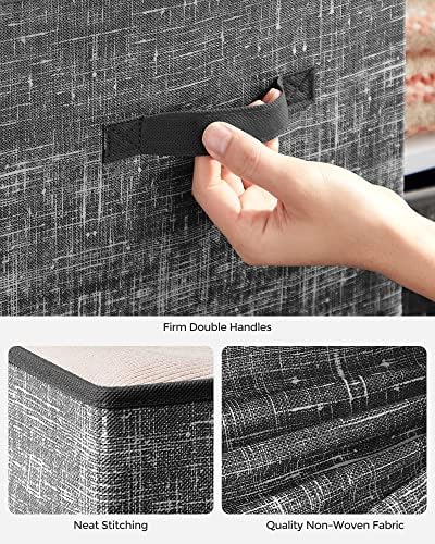 SONGMICS Storage Cubes, Set of 6, 11.8-Inch Foldable Closet Organizers - Image 5