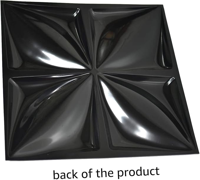 Art3d Matt Black 3D Wall Panel PVC Flower Design Cover 32 Sqft, for Interior Wall Decor in Living Room,Bedroom,Lobby,Office,Shopping Mall - Image 5