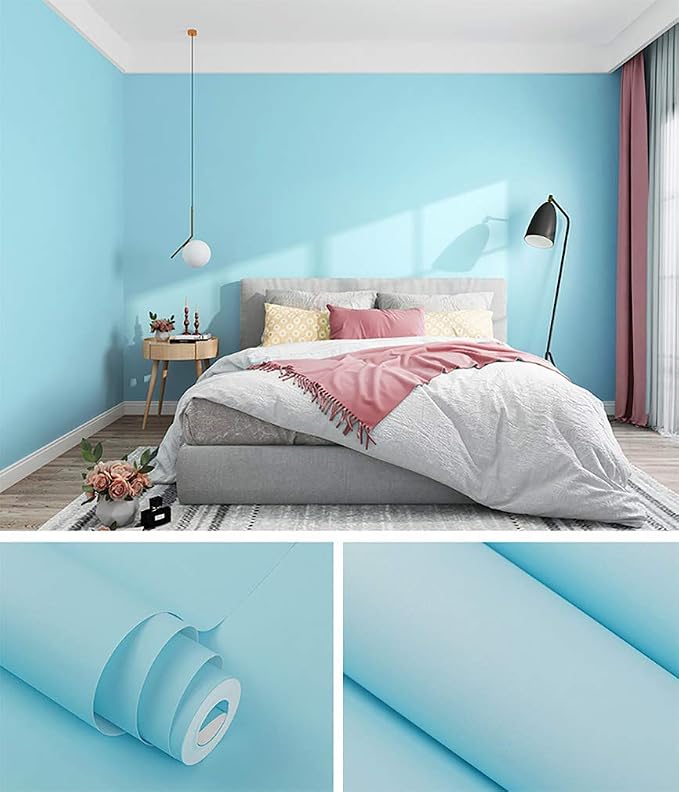 118"x17.7" Teal Peel and Stick Wallpaper Solid Color Teal Contact Paper Self-Adhesive Removable Wallpaper for Wall Covering Cabinet Countertop Vinyl Roll - Image 7