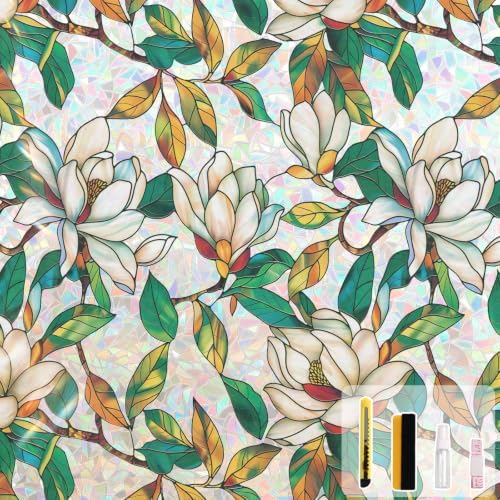 Kromapolis Window Privacy Film, Stained Glass Sticker, 35.4" x 157.4" by Kromapolis