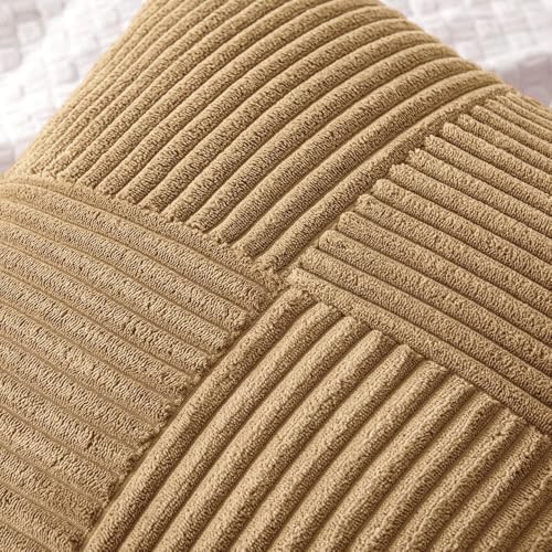MIULEE Camel Brown Decorative Throw Pillow Covers for Couch 18x18 Inch - Image 2