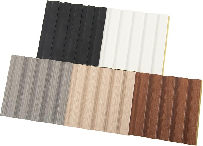 Art3d WPC 3D Wood Textured Slat Wall Panel, 5-Piece Sample Pack, 6 x 6 Inch | Stylish Slat Design, Waterproof, Weather Resistant, Eco-Friendly, Long-Lasting, Easy to DIY, Ideal for Interior Wall, Bedroom - Image 7
