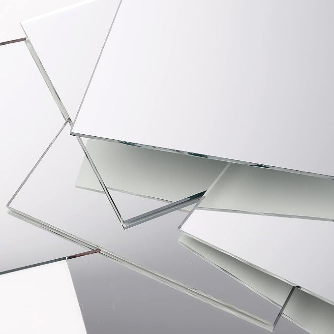 50 Pack Square Glass Mirror Tiles, 4x4 Inch Small Decorative Glass Mirror Squares Bulk for Table Centerpieces, Crafts, Wall, Mosaics, DIY Home Projects, Decorations - Image 5