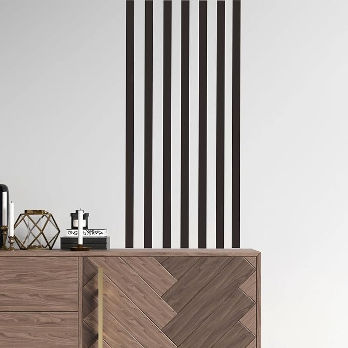 Striped Wall Decals Geometric Line Wall Stickers Black Decal Peel and Stick | Modern striped wall decor, minimalist line art wallpaper, removable vinyl art mural, self adhesive, for living room bedroom - Image 6