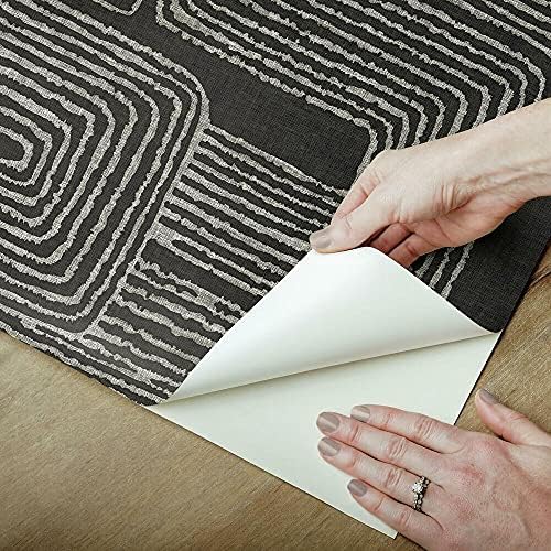 RoomMates RMK12216PL Nikki Chu Black and White Zulu Signature Peel and Stick Wallpaper, Roll, Black/White - Image 4