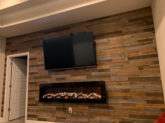 Peel & Stick Real Wood Planks, Rustic Reclaimed Barn Wood Paneling, Brown Gray Combinations, 10.5 sq. ft - Image 2