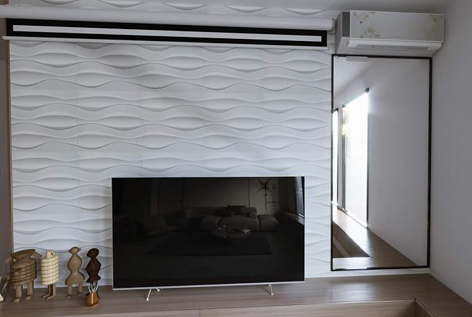 Art3d 19.7" x 19.7" (Pack of 12) Wall Panel Wave, White - Image 9