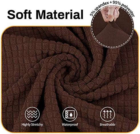 Asnomy Stretch Oversized Couch Covers for Sofa Slipcover,Chocolate - Image 3