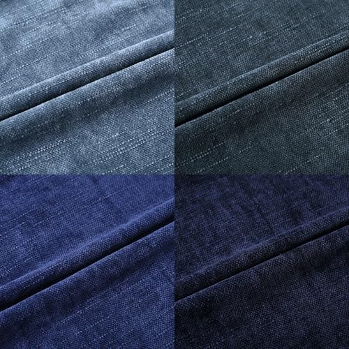 Set of 4 Soft Textured Decorative Throw Pillow Covers 20x20 Inch Cozy Farmhouse Cushion Cover Square Accent Pillow Cases for Bed Couch Sofa Living Room, Blue Series - Image 7