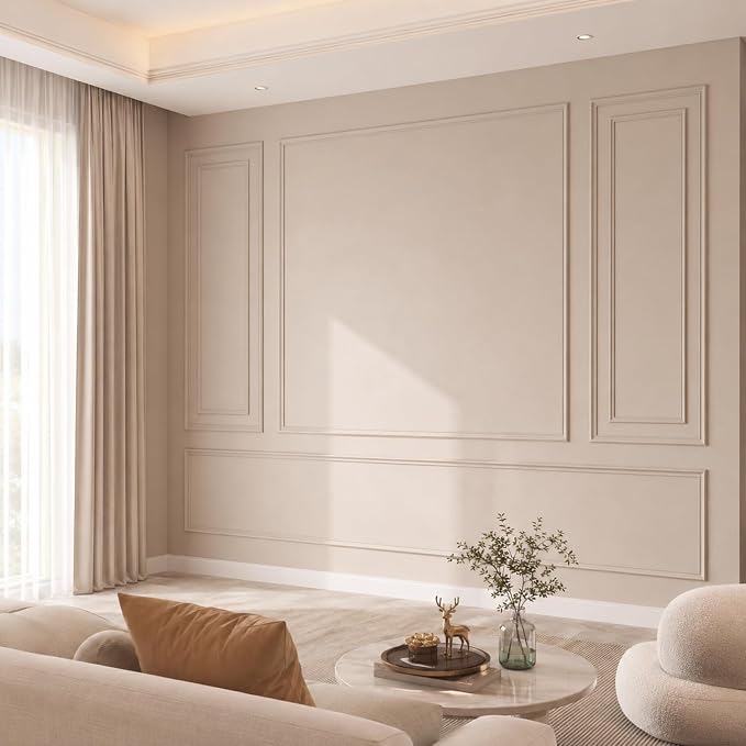 Pangda 3 Set Peel and Stick Wall Molding Kit Panel, 32x47in+63x47in | Premade, Wainscoting Accent Panel, Wall Moulding Kit, 3D, for Interior and Outer Layer, Ready to Assemble, Accent Molding - Image 5
