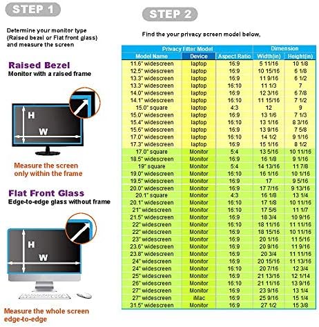 13.3 Inch - 16:9 Aspect Ratio, Width 11.56 Inch (294 mm), Height 6.5 Inch (166 mm), Please Measure the Horizontal and Vertical Sizes of the Screen excluding Edge Before Purchasing. - Image 3