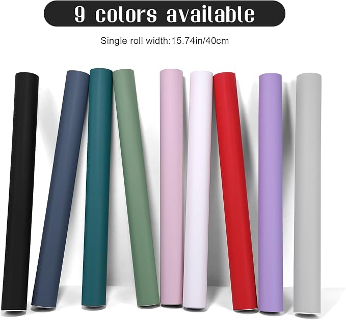 White Peel and Stick Wallpaper Solid White Contact Paper A Set of 15.7"x472" Matte Self Adhesive Waterproof Vinyl Roll for Wall Coverings,Cabinets,Countertops,Bedroom,Kitchen - Image 5