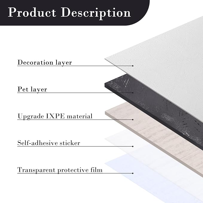 Peel and Stick White 3D PVC Wall Panels Roll, Thick Wallpaper 15.7"x118.1" | Extra Thick Wallpaper, Plaster Textured, Noise-Reducing Self-Adhesive Waterproof Renter-Friendly for Accent Walls & Ceilings - Image 4
