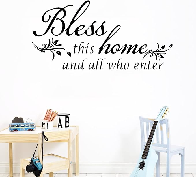 Wall Stickers, Family Letter Quote Water-Proof Home Decor Wall Sticker, Removable Vinyl Decal Art Mural for Living Room Bedroom - Bless This Home - Image 5