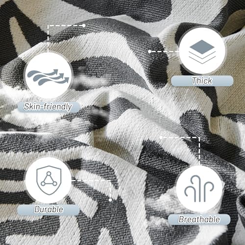 MYSKY HOME Couch Cover for Dogs, Washable Couch Covers, Sofa Covers for Sectional Sofa, Couch Cover 2 Cushion Sofa Dogs Furniture Protector, Chenille Sofa Covers for Pets, 71"x118", Abstract Dark Grey - Image 4