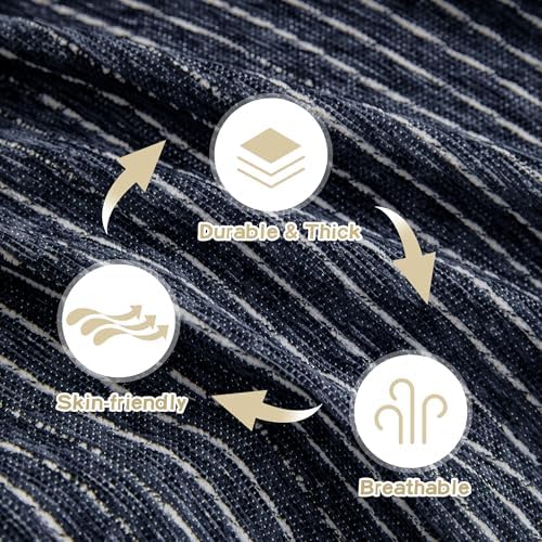 MYSKY HOME Oversized Armchair Couch Cover for 1 Cushion Couch, Washable Sofa Protector, Chair Couch Covers Sofa Covers Sofa Throws Sofa Slipcovers Futon Cover for Pet, Kid, 71"X91", Navy - Image 5