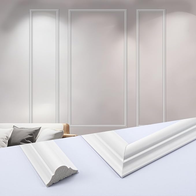 Art3dwallpanels Peel and Stick Wall Molding 3 Pcs Wainscoting Decor Kit | Ready to Assemble Wainscoting Accent Panels, Interior Wall Decor Living Room Bedroom, Installed with Glue, 3 Frames - Image 9