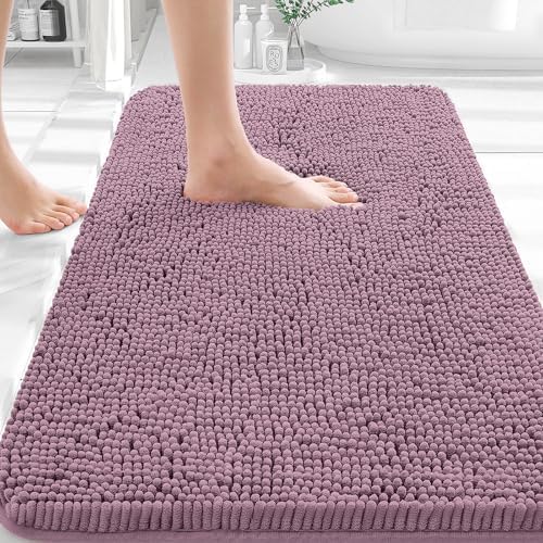 OLANLY Bathroom Rugs 35x24, Extra Soft Absorbent Chenille Bath Rugs by OLANLY