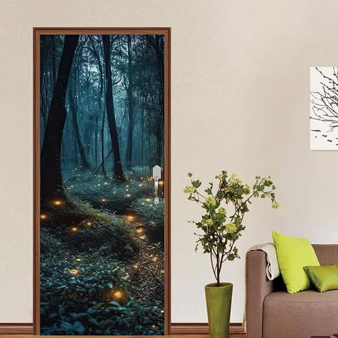 REDAMANCY Peel and Stick 3D Mural Decals Vinyl, Modern Door Wallpaper, Self-Adhesive, Waterproof, Removable - Image 4
