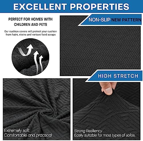 XINEAGE 3-Piece Stretch Loveseat Sofa Cover, Washable Couch Covers for Dog - Image 5