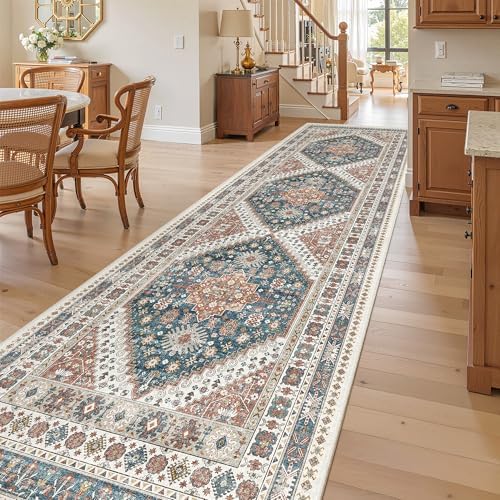 Madane Hallway Runner Rug 3x10 Washable Kitchen Runners 10ft, Navy Blue - Image 5