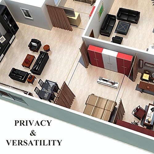 NICETOWN Privacy Room Divider Curtain Screen Partitions, Sound Blocking Blackout Room Divider Patio Door Curtain Panel for Glass Window/Sliding Door/Hall(1 Panel, 8.3ft Wide x 7ft Long, Cappuccino) - Image 5