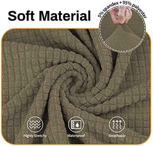 Asnomy Stretch Oversized Couch Covers for Sofa Slipcover,Khaki - Image 3