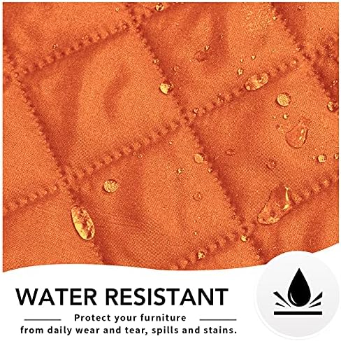Easy-Going Reversible Couch Cover, Oversized Recliner, Orange/Black - Image 4