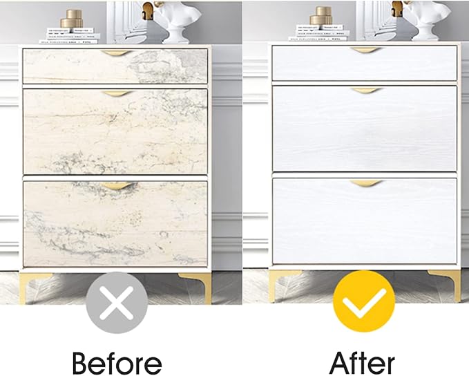 Arthome Peel and Stick Wallpaper - White Wood Contact Paper - White Wallpaper - Self-Adhesive, Removable and Waterproof for Cabinet, Countertop (17"x240") - Image 5
