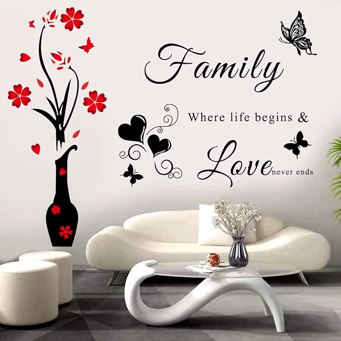Family Letter Quotes Wall Stickers - Removable Vases & Murals for Living Room, Bedroom, Sofa Backdrop & TV Wall - Image 4