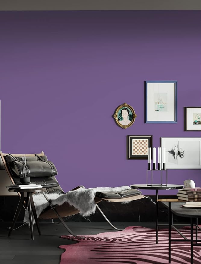 Dimoon 236''x17.7'' Purple Peel and Stick Wallpaper Contact Paper Modern Self Adhesive Wall Paper Removable Renter Friendly Textured Solid Color Shelf Cabinet Vinyl Roll (236''x17.7'',Dark Purple) - Image 7