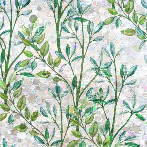 LEMON CLOUD Window Privacy Film Rainbow Stained Glass Cling, 29.5″ x 78.7″ by LEMONCLOUD
