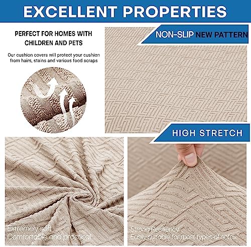XINEAGE 3-Piece Stretch X-Large Sofa Cover, Washable Couch Covers for Dog - Image 5