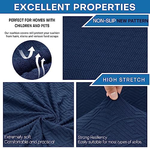 XINEAGE 1 Piece XL Stretch Couch Cushion Covers Individual Sofa Slipcovers - Image 5