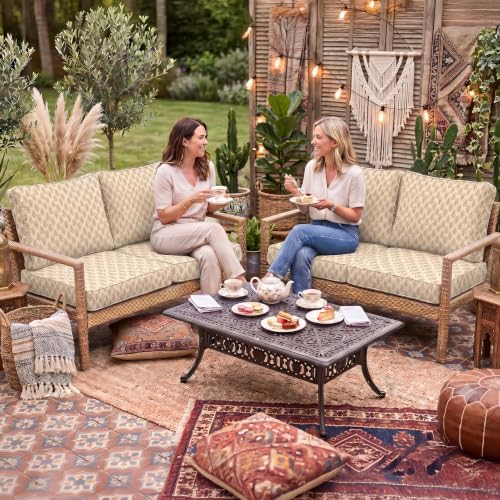 8Pcs Patio Cushion Covers Stretch Outdoor Furniture Protector Slipcovers - Image 2