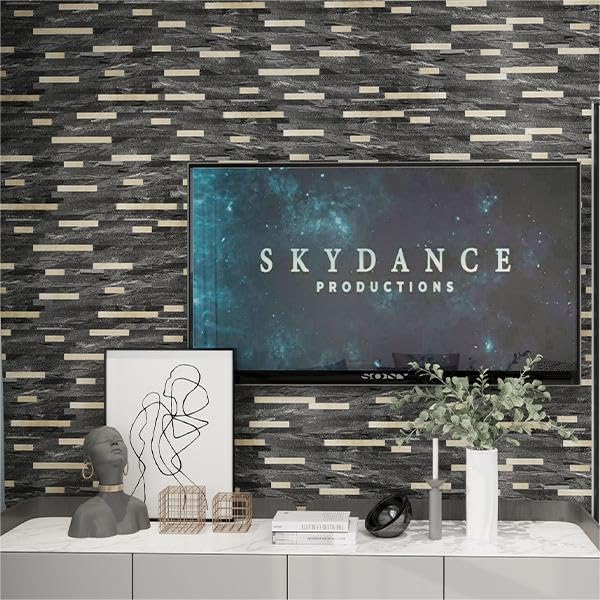 KASARO Peel and Stick Marble Backsplash Tile, 10 Sheets, Black Marble with Vintage Golden Stripes, Self-Adhesive Wall Tile for Kitchen, Bathroom, Fireplace, RV (11.4” x 10.6”) - Image 5