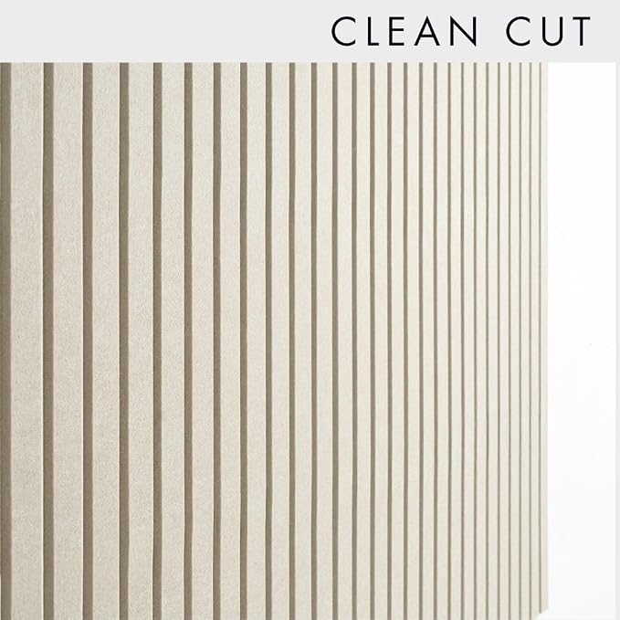 VIVELDA Felt Bulletin Board Tiles 48"x36" - 12-Pack Cork Board Alternative, OEKO-TEX Certified, NRC 0.95 Acoustic Felt Wall Panels, Damage-Free Adhesive, Slatted Design Home Office & Classroom (Opera) - Image 4