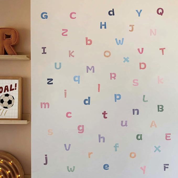 Large Alphabet Stickers, Peel and Stick Colorful Letters Wall Decals, Multicolor Early Learning Decor for Bulletin Board Classroom Window Door Mailbox Home Decor - Image 3