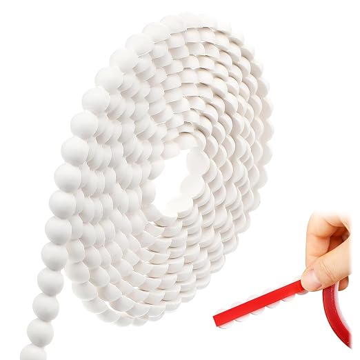 Leinuosen Flexible Bead Molding Trim Peel and Stick White 10ft /15 mm by Leinuosen