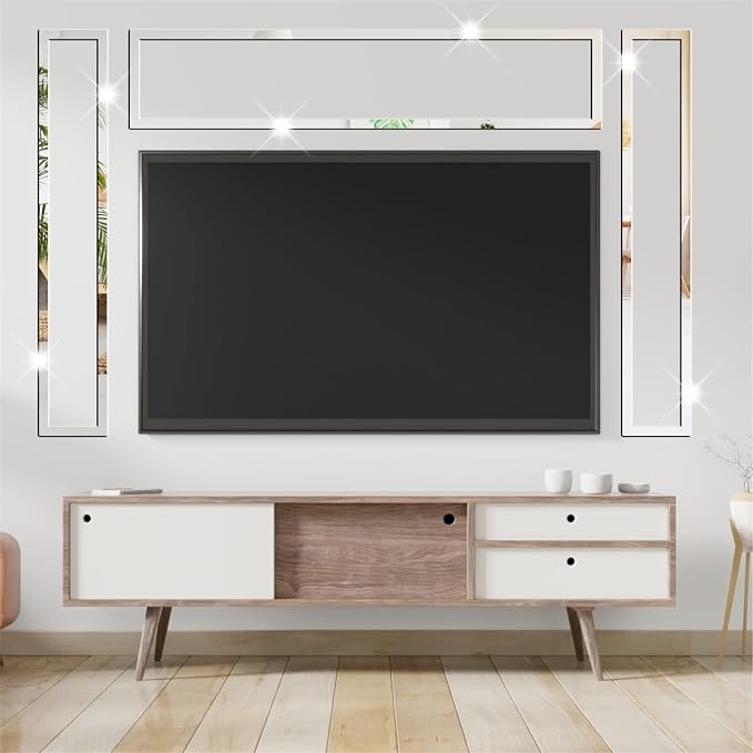 Acrylic Mirror Line Wall Stickers Striped Mirror Wall Decor for Living Room - Image 5