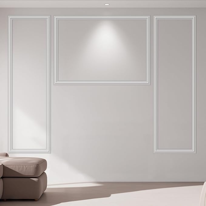Art3dwallpanels Peel and Stick Wall Molding 3 Pcs Wainscoting Decor Kit | Ready to Assemble Wainscoting Accent Panels, Interior Wall Decor Living Room Bedroom, Installed with Glue, 3 Frames by Art3dwallpanels