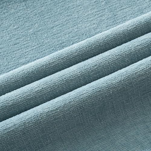 MIULEE Smoke Blue Chenille Couch Lumbar Throw Pillow Covers, 12x20 - Image 6