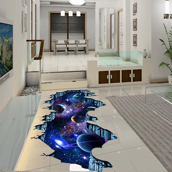 Quanhaigou Galaxy Wall Sticker,Space Wall Decal,Planet Wallpaper Decoration Decor - Image 5