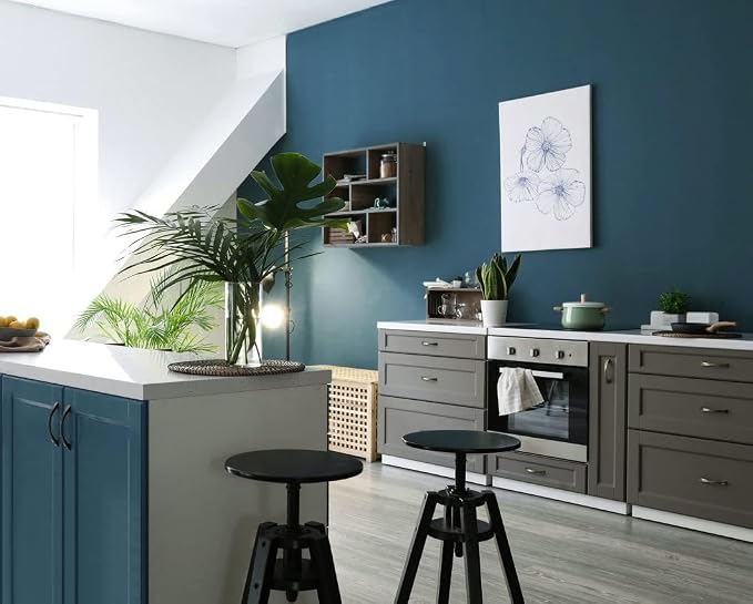 Safiyya 393"x17.7" Dark Blue Peel and Stick Wallpaper Blue Contact Paper Solid Color Removable Self Adhesive Wallpaper Decorative Vinyl Rolls for Wall - Image 2