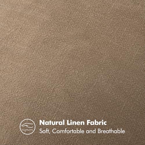 MIULEE Decorative Linen Lumbar Pillow Cover 12x20 Inch Khaki - Image 6