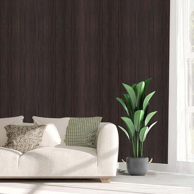 Arthome 16.5" x240''Peel and Stick Wood Contact Paper Self-Adhesive Brown Walnut Wallpaper,Decorative Vinyl Film for Countertop,Cabinets,Shelf,Drawer Liner,Easy to Clean Removable Wall Covering - Image 2