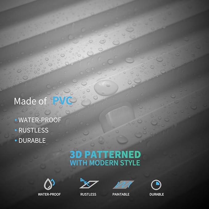 Art3d Fluted Slat 3D Wall Panels, Drop Ceiling Tiles, 6-Pack, White | 24" x 48" , Lightweight, Break-Proof, Compatible with Grid System, Ideal for Home, Commercial Spaces - Image 6