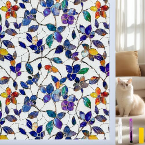 Frosted Privacy Window Film Static Cling Decorative Glass Film23.6x78.7in by Countewolwindowfilm