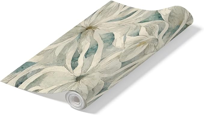 Peel and Stick Wallpaper Roll, Urban Stems Design | 17.5 x 216 in roll; Covers 26.25 sq ft; Vinyl peel & stick; No paste needed; Great for walls, shelves & cabinets. - Image 5