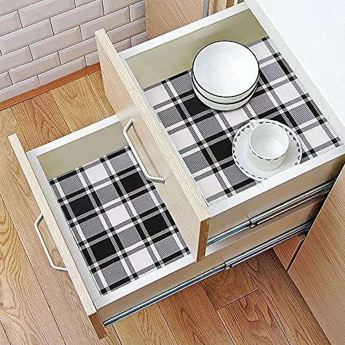 Guvana 17.7"x118" Black and White Trellis Contact Paper Peel and Stick Wallpaper Removable Contact Paper Self-Adhesive Waterproof Wallpaper for Wall Cabinets Shelves Drawer Liner Decorative - Image 3